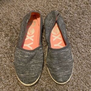 Rosy gray slide on shoes